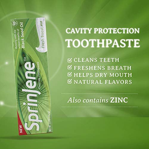 SprinJene Original Fresh Boost Fluoride Toothpaste with Patented Black