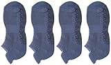 Mabua Non-slip Yoga Premium Cotton Socks - 4 Pairs (Medium, Grey)