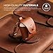 elago Genuine Leather Case Compatible with AirPods 1 Case and Compatible with AirPods 2 Case, Natural Cowhide Leather Case with Brass Ring Holder, Supports Wireless Charging [Brown]