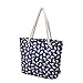 DGY Women’s Print Canvas Tote Bag Beach Bag Shopping Bag Shoulder Bag with Thick Rope G00252 (Blue Rabbit)