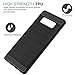 MoKo Samsung Galaxy Note 8 Case, Flexible TPU Bumper Slim Fit Case Carbon Fiber Design Lightweight Shockproof Back Cover for Samsung Galaxy Note 8 (2017), Black