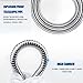bretoes Stainless Steel Shower Hose 59 Inches (1.5M) - for Hand Showers (Bath Toilet Sprayers) and T-Valve Fittings - Woven Inner Tube Extra Long Explosion Proof Chrome Finish