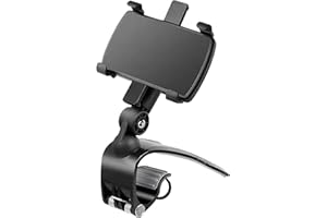 AMZAUTO Car Phone Mount, 1260 Degree Rotation Dashboard Phone Holder, Mobile Clip Stand for 4 to 7.2 Inches Smartphones, Car 