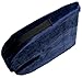 RelaxoBak Deluxe Dual Layer Orthopedic Wedge Seat Cushion with Machine Washable Cover - Alleviates Pressure and Pain from Coccydynia, Sciatica and Hip Pain (Navy Blue Velour)
