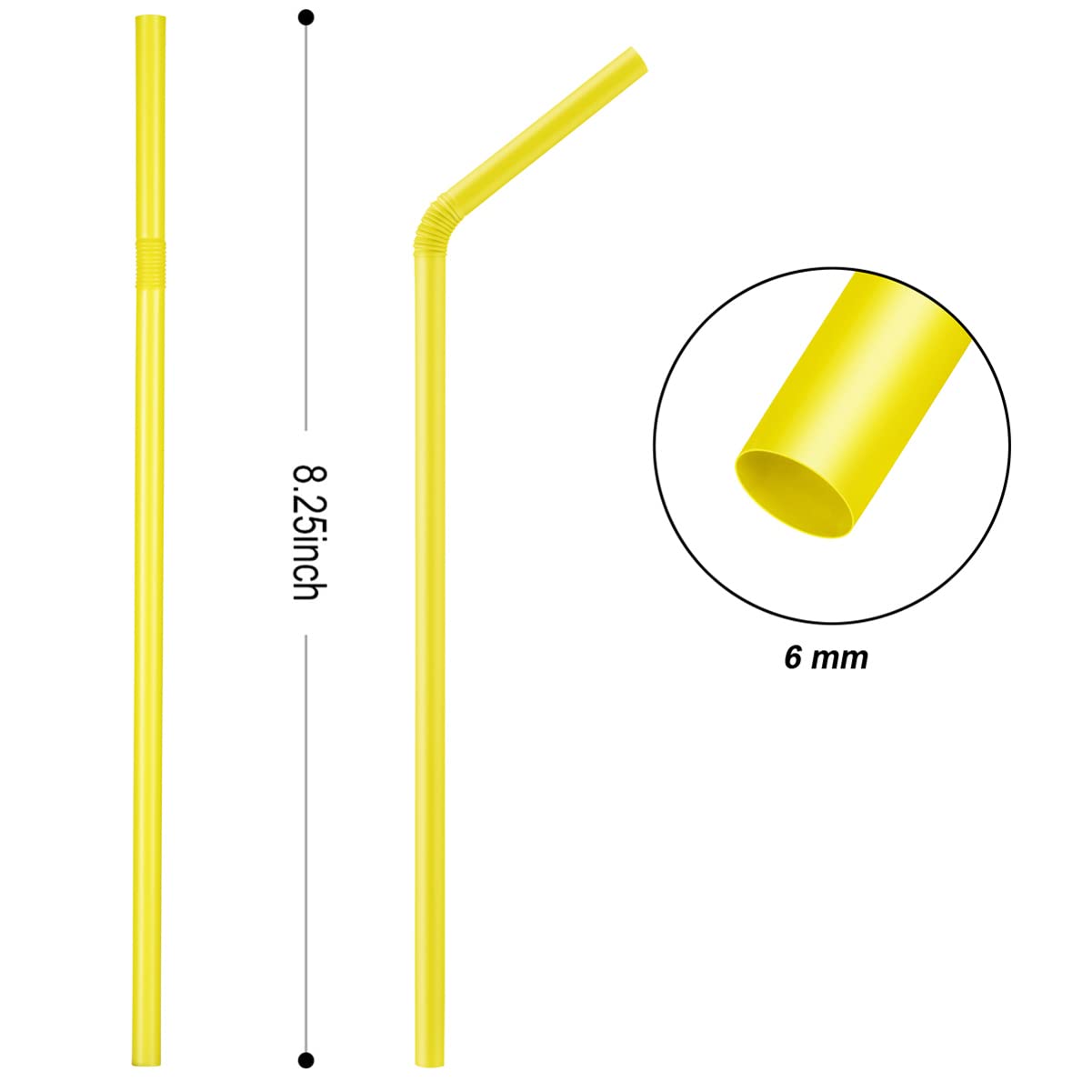 100 Count 100% Plant-Based Compostable Colorful Straws-KTOB Biodegradable Flexible PLA Drinking Straws-A Fantastic Eco Friendly Alternative to Disposable Plastic Bendable Plasticless Straws - Image 3