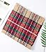 Women Tartan Plaid Infinity Wrap Scarf Winter Chunky Crochet Knit Loop Scarf (khaki)