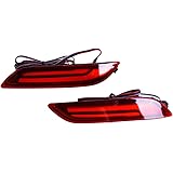 KMD Rear Bumper Reflector Sequntial Relfectors Driving Braking Turing Plug and Play Version Easy Installation for Toyota Camry 2018