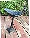 Jashem Cast Iron Bird Feeder Rustproof Maple Leaf Shape Bird Bath Decorative Wrought Crafts Heavy Bird Feeder for Garden Villa Home 13.2 x 9.25 inches