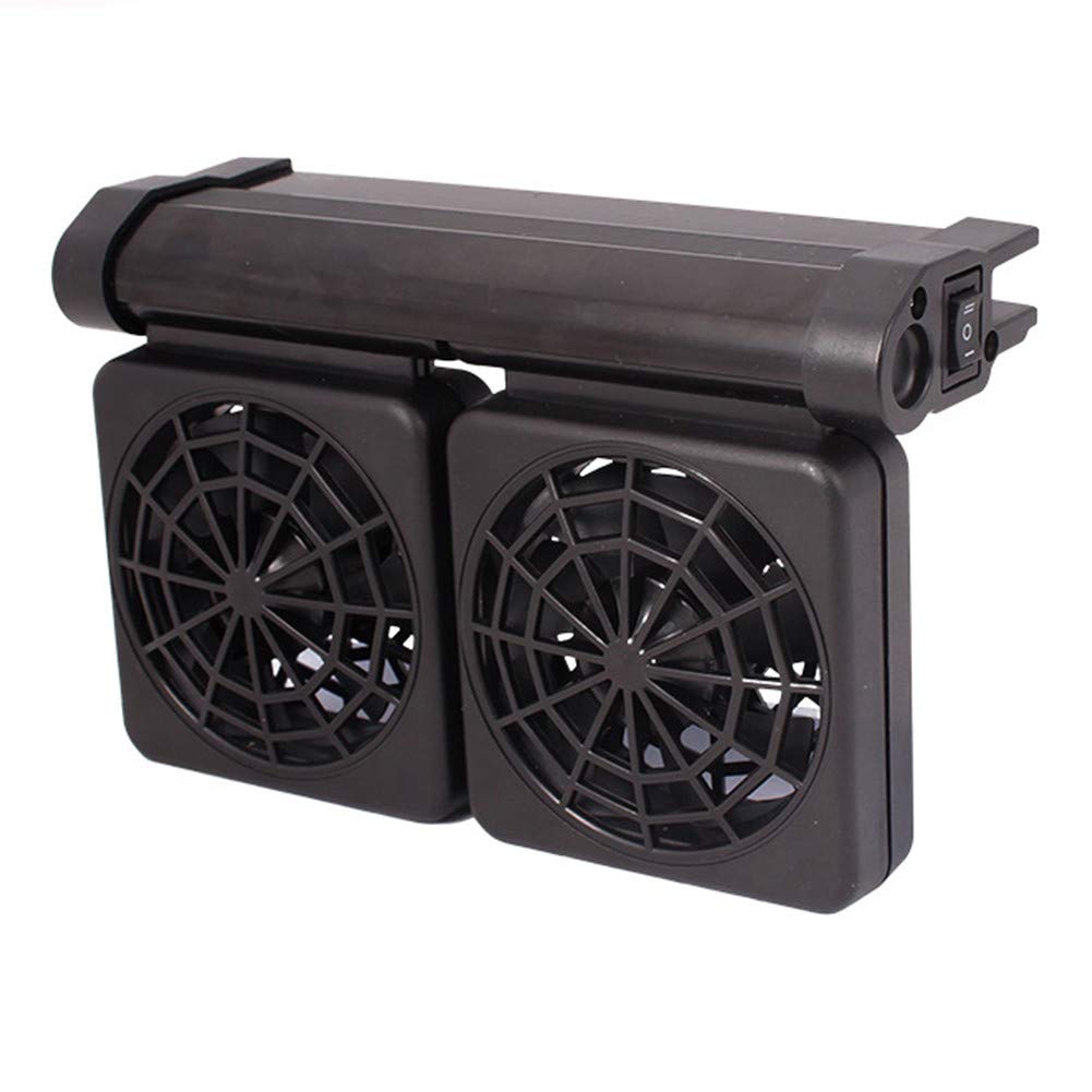 LAMTWIME 2 Fan Aquarium Chillers Cooling Fan,Adjustable Aquarium Water Cooling Fan Fish Tank Cold Wind Chiller 2 Level for Salt/Fresh Water (2 Fan)