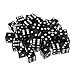 Honbay 100 Pack 8mm Black Dice with White Pips Dots for Board Games, Activity, Casino Theme, Party Favors, Toy Gifts