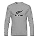 CHENGXINGDA Men's All Blacks Logo Long Sleeve T-shirt