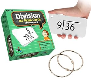 Image of Star Right Education Math Division Flash Cards, 0-12 (All Facts, 156 Cards) With 2 Rings