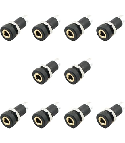 thumbnail image 2 of QIANRENON TRS 1/8 Stereo Panel Connector TRS 3.5mm Female To Female Short Cable Pass Through Panel Coupler,XLR Panel Mount, For Stereo Cable Speakers And Headphones, Silver Grey 2 of 14