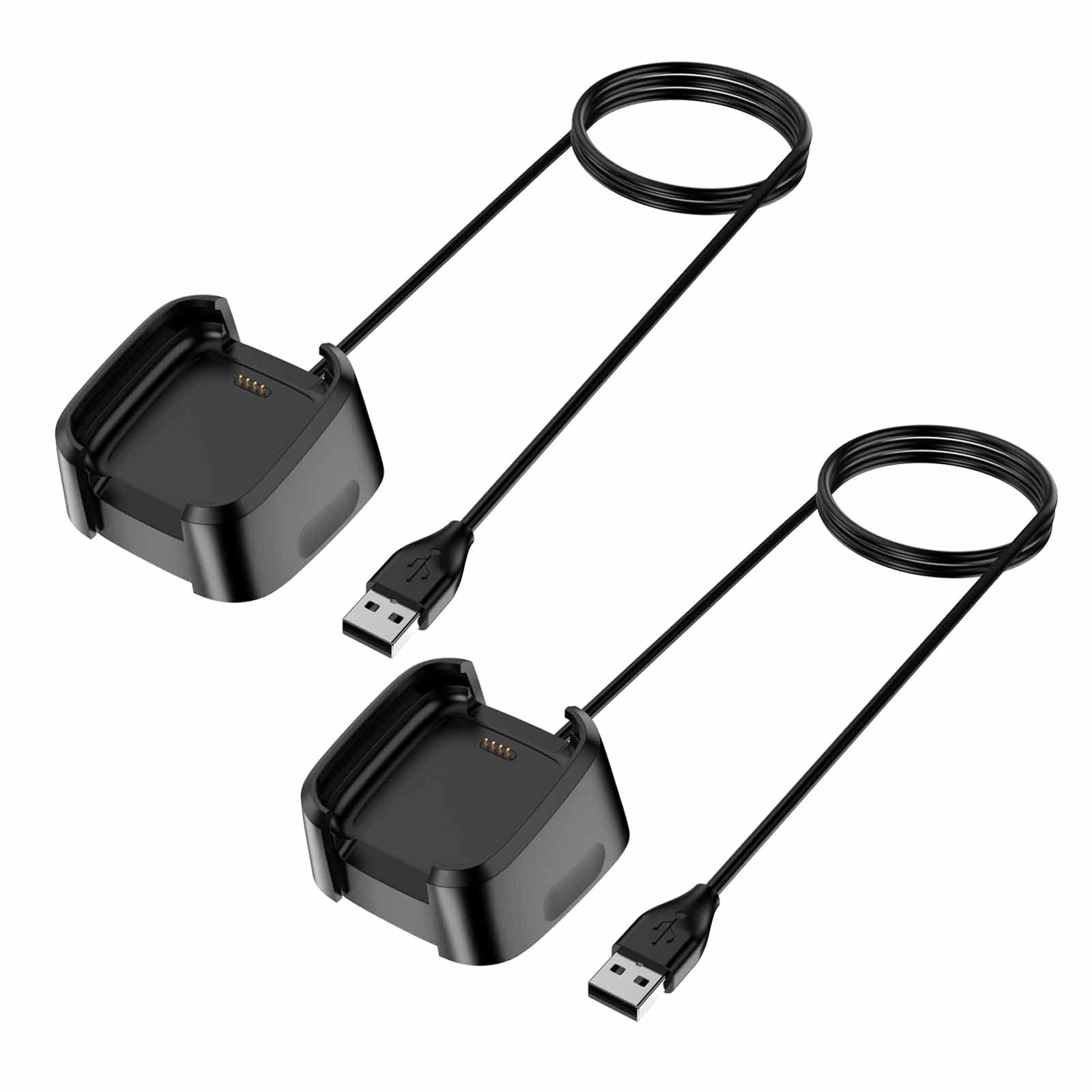 Charger Cable for Fitbit Versa 2, 100cm Replacement USB Charging Cradle Dock Stand Cable for Versa 2 Fitness Smartwatch (2 PACK)