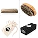 Beardnic Beard Brush & Beard Comb Kit by All-Natural Handmade Set with Beautiful Cotton Travel Pouch and Magnetic Gift Box | Sturdy Boar Bristles for Facial Hair Grooming