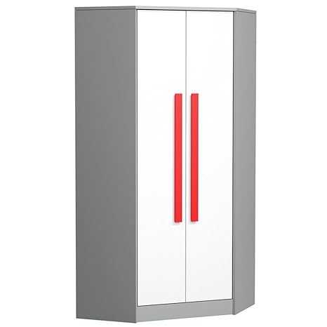 Eckkleiderschrank GIT, Eckschrank, Kinderschrank, 5 Farbvarianten