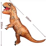 T-Rex Dinosaur Inflatable Costume- Halloween Fantasy Costume Cosplay Suit Brown
