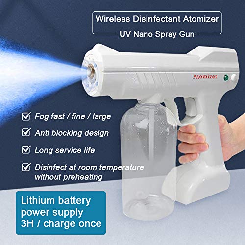 Disinfectant Mist Gun, Handheld Rechargeable Nano Atomizer 27oz Large
