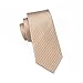 Hi-Tie Mens Beige Gold Plaid Silk Tie Hanky Cufflinks set
