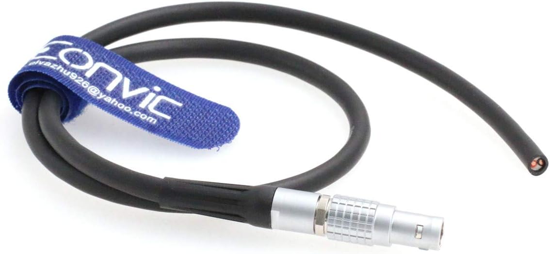 EONVIC 0B 2 Pin Male to Flying Leads Power Cable For Teradek/ARRI Alexa/RED Camera Monitor 18 Inch - Image 4