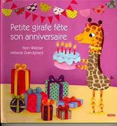 Petite girafe fête son anniversaire