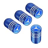 QINGTECH Valve Stem Caps,Tire Caps for Car,Motorbike,Trucks,Bike and Bicycle Aluminum 4pcs (blue)