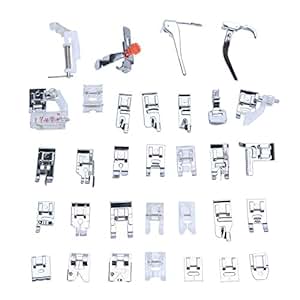 Amazon.com: Leegoal 32Pcs Sewing Machine Presser Foot Set