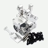 Aluminum Front or Rear Gearbox Case Bulkhead Cover Silver for Arrma 1/5 8s Kraton Outcast ARA310935