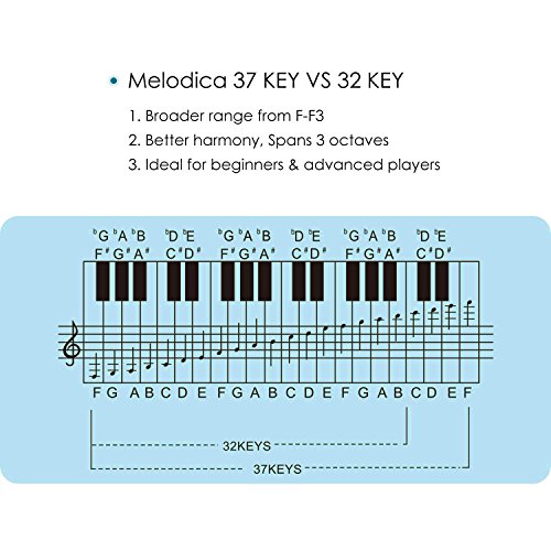 image for FINO 37Key Melodica Instrument Kit Pianica Wind Musical Instruments Ai