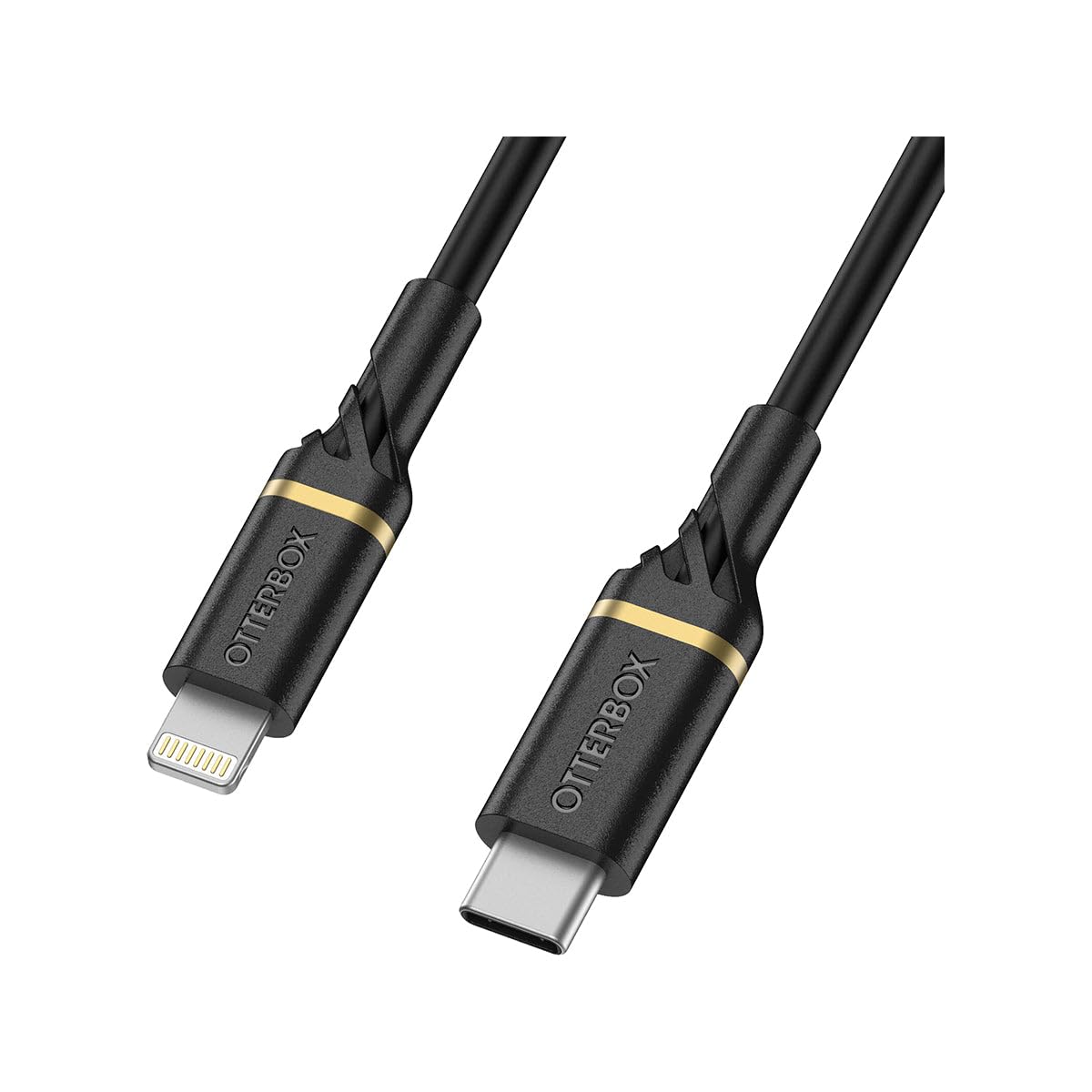 OtterBox Reinforced USB-C to Lightning Cable, MFi Certified, Fast Charging Cable for iPhone and iPad, Ultra-Rugged, Bend and Flex Tested, 2M, Black