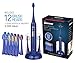 Pursonic S430 High Power Rechargeable Electric Sonic Toothbrush with 12 Brush Heads & Storage Charger, Blue