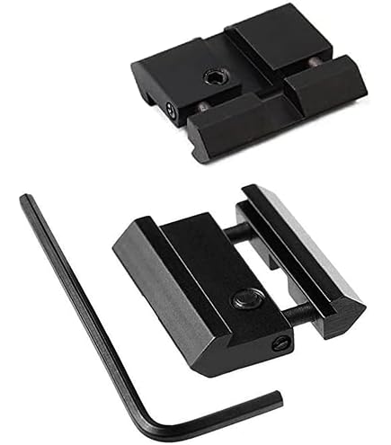 2 Adaptateurs 11mm Dovetail Vers 20mm Rail Weaver/Picatinny - Neufs