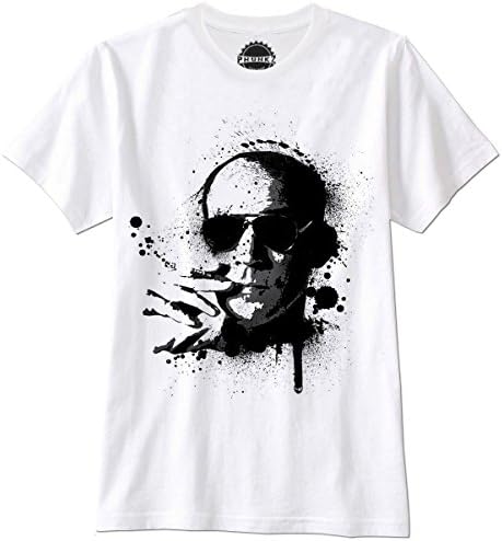 PSHIRTZ T-SHIRT HUNTER S THOMPSON FEAR AND LOATING IN LAS VEGAS RUM DIARIES LSD, M