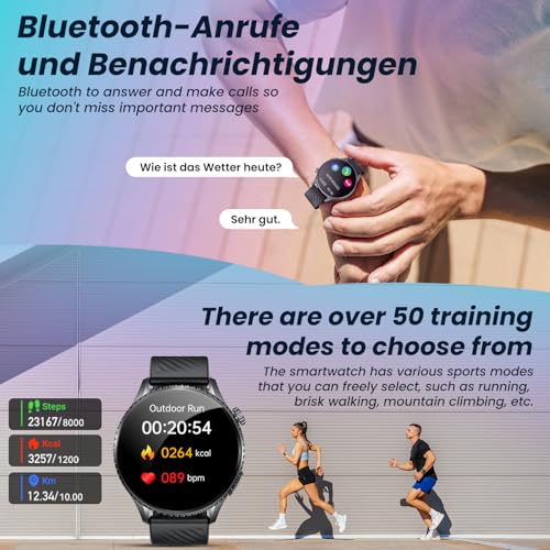 Smartwatch Men's Smart Watch with ECG: 1.56" AMOLED Smart Watch with Bluetooth Calls IP67 Waterproof 440mAh Flashlight Heart Rate Blood Pressure SpO2 Sleep Function for Android iOS
