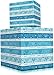 Happy Hanukkah Gift Wrap Chanuka - Rows Design 17.5IN. X 144 in. Each (Pack of 2 Rolls)