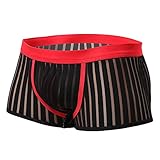 Astarin Mens Sheer Mesh Bikini Boxer Briefs Underwear Shorts