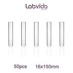 Labvida 50pcs of Vol.16ml Borosilicate Glass Test