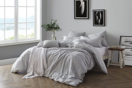 image for Swift Home 100% Cotton Washed Yarn Dyed Chambray Duvet Cover & Sham Be