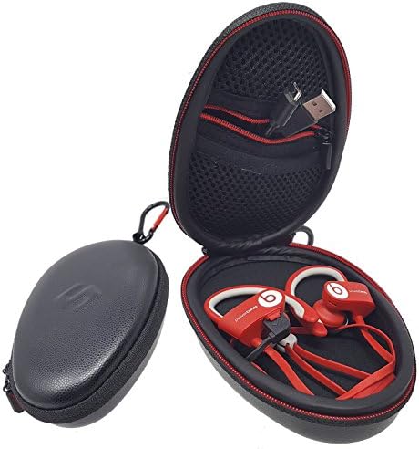 Power Case External Battery Charger Hard Rugged Case for Wireless Earbuds Fitbit Flex, PowerBeats Wireless , JBL Wireless Earbuds - Black