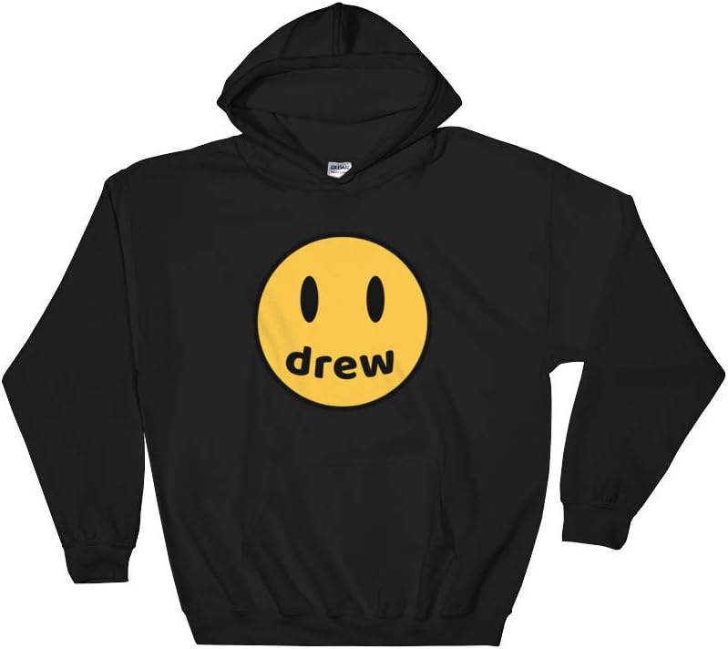 Drew Smiley Hoodie (Yellow Smiling Emoji Drew Mouth) Hooded Sweatshirt