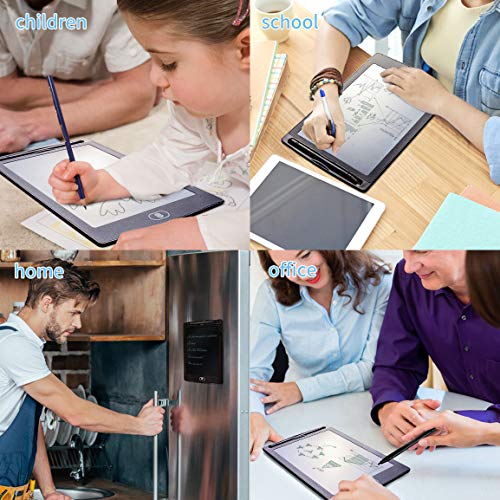 LCD Writing Tablet for Kids,Refasy Children Magnetic LCD Writing Tablet Electronic Doodle Pads Toy Drawing Board Birthday for 3-12 Year Old Boys Girls Kids Adults at Home School Office Black