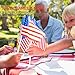 Anley US National United States Mini Flag 12 Pack - Hand Held Small Miniature American Flags on Stick - Fade Resistant & Vivid Colors - 5x8 Inch with Solid Pole & Spear Top