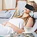 Cooling Gel Memory Foam Neck & Travel Pillow Kit. 3D Memory Foam Sleep Mask & Ear Plugs. Patent Pending Cervical Contour Design is Ideal for Airplane or Car Travel. Portable Microfiber Carrying Bag.
