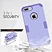 LONTECT for iPhone 7 Plus Case Hybrid Heavy Duty Shockproof Full-Body Protective Case with Dual Layer [Hard PC+ Soft Silicone] Impact Protection for Apple iPhone 7 Plus - Light Purple