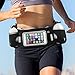 iRainy Neoprene Water-Proof Hydration Running Belt W Touchscreen Zipper Pockets Fitness Workout Belt with Two 12oz BPA-Free Leak-Proof Water Bottles Belt Fits All Smartphones