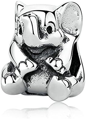 TRENDTIDE Summer Fashion Lucky Elephant Charm Beads Authentic 925 Sterling Silver DIY Fits for European Bracelets Jewelry