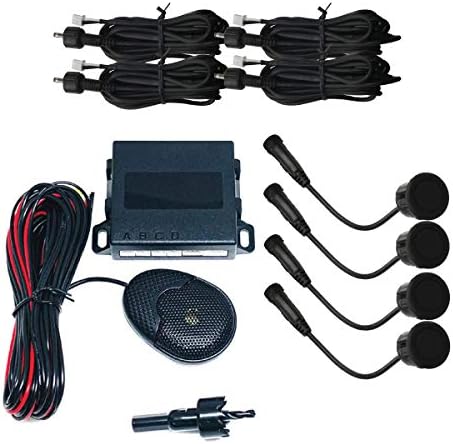 STEELMATE EBAT MATT Black Rear 4 Sensor Parking Sensor Kit PTSC1