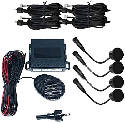 STEELMATE EBAT MATT Black Rear 4 Sensor Parking Sensor Kit PTSC1