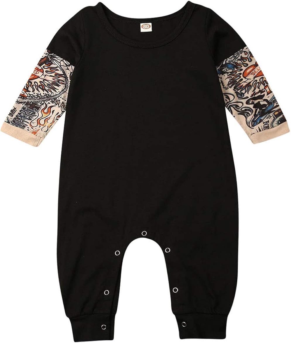 black infant romper