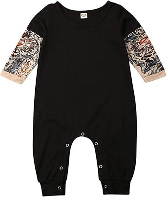 black infant romper